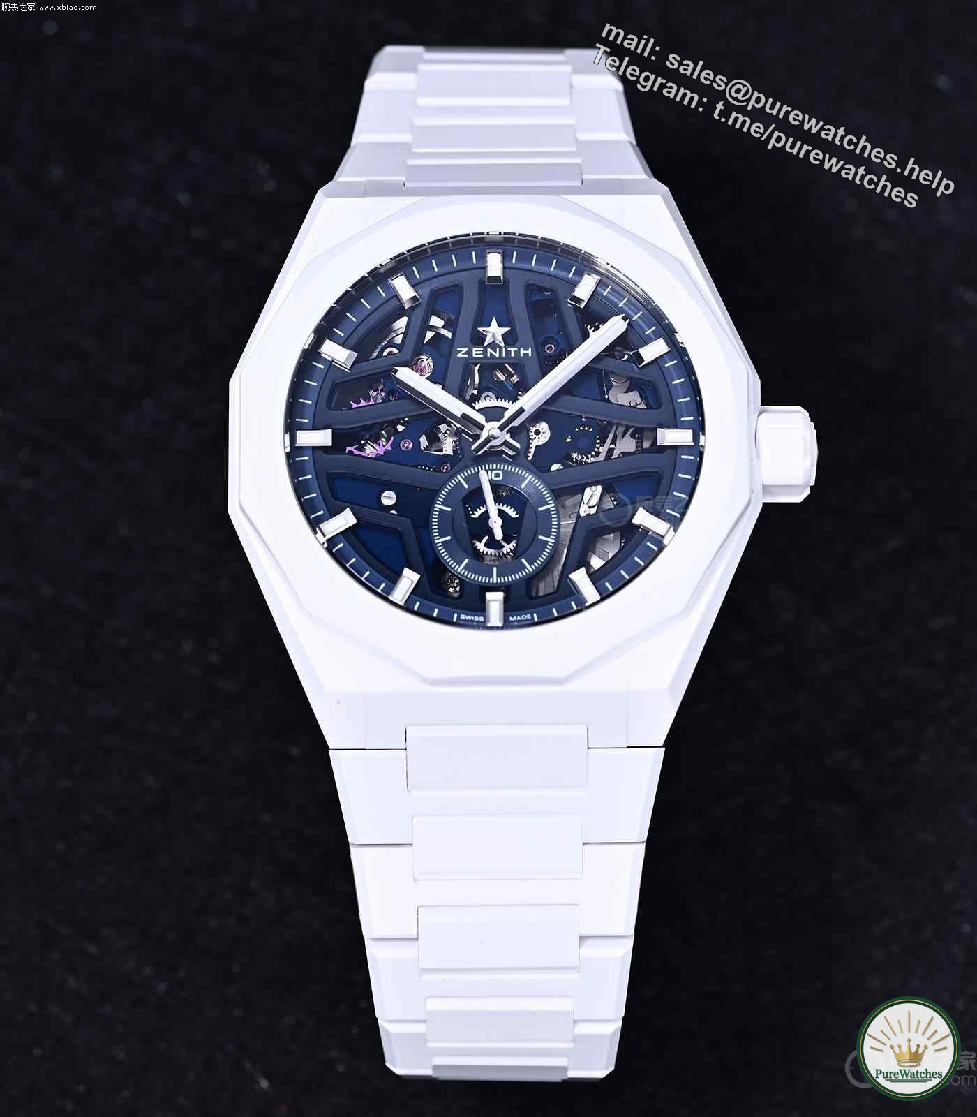 Comparison between Zenith DEFY SKYLINE Skeleton Blank Ceramic Watch and Royal Oak Perpetual Calendar White Ceramic Watch