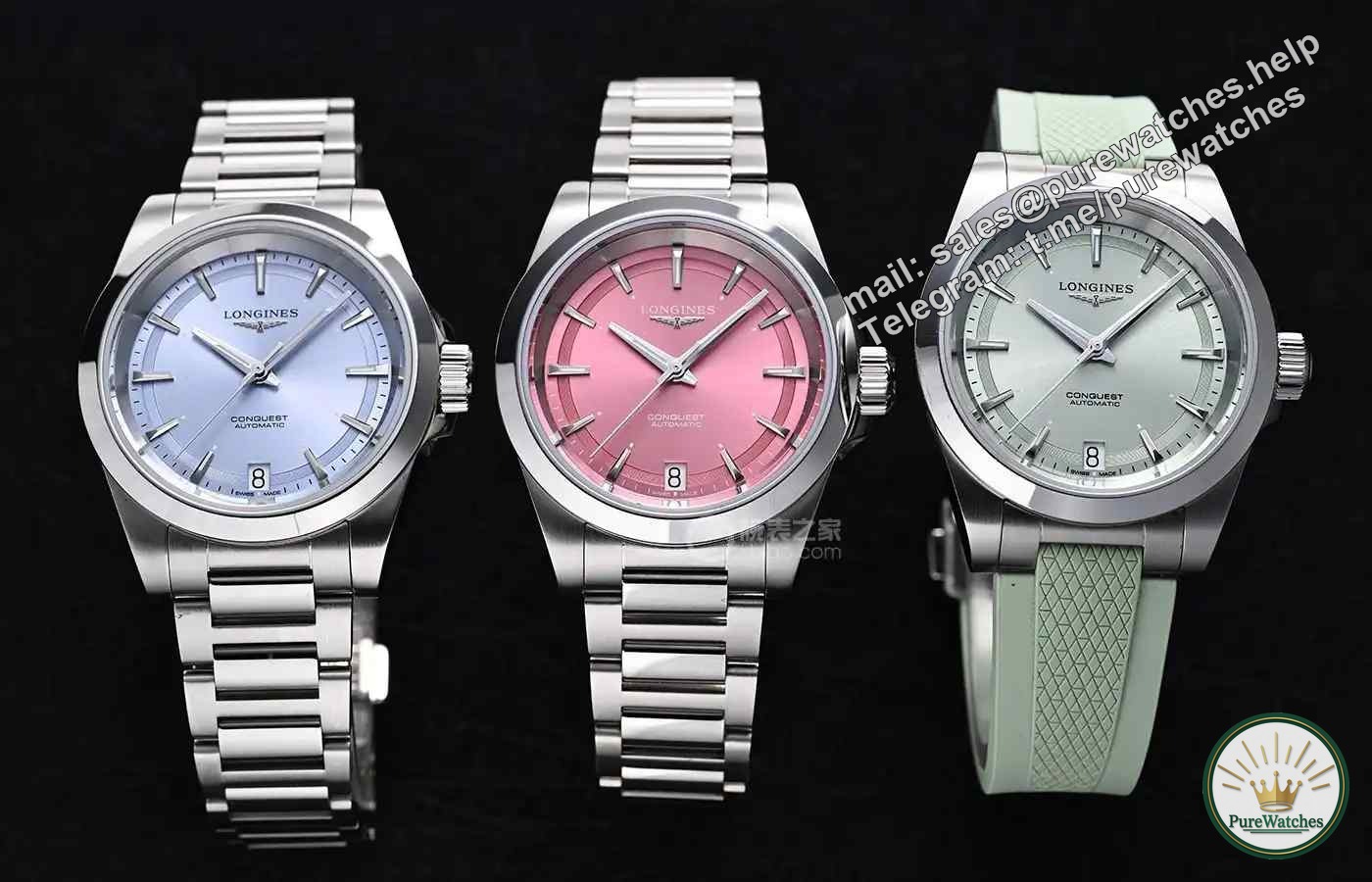 Longines Concas Yuetong series pink dial watch-exquisite watch shows the charm of the “heroine”!