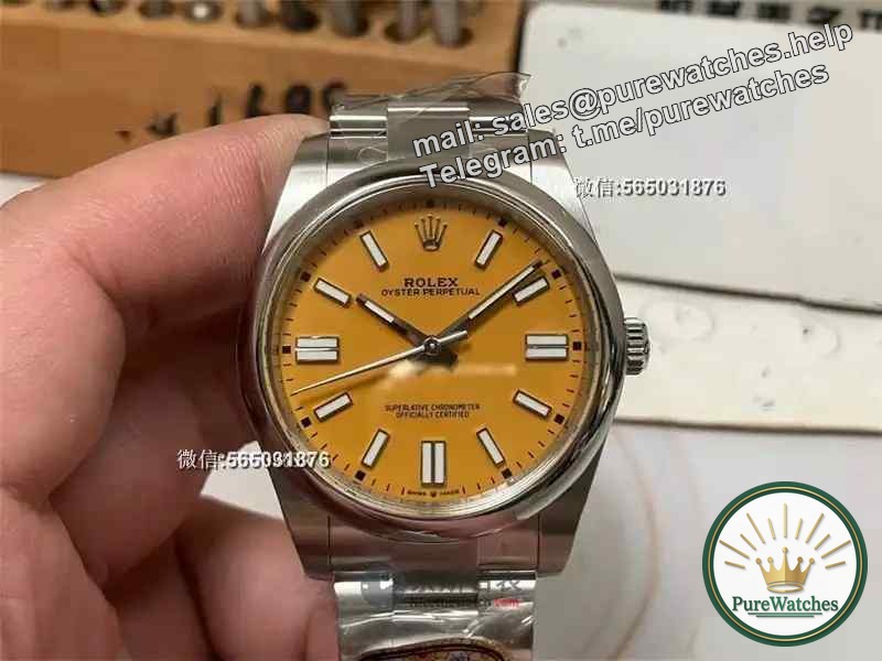 Clean Factory Rolex Oyster Perpetual 124300 Yellow Pikachu Watch Review