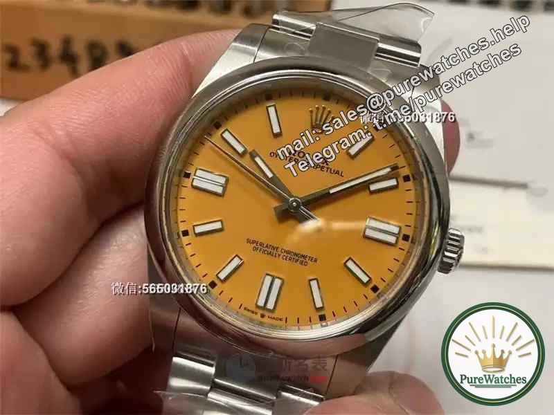 Clean Factory Rolex Oyster Perpetual 124300 Yellow Pikachu Watch Review