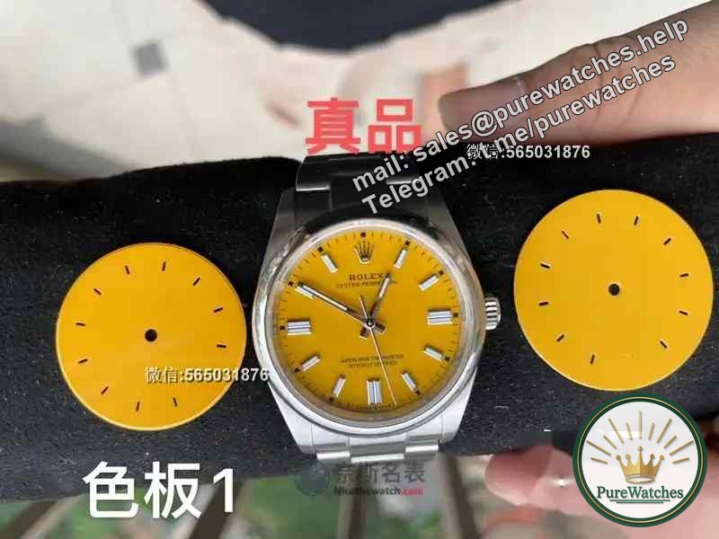 Clean Factory Rolex Oyster Perpetual 124300 Yellow Pikachu Watch Review