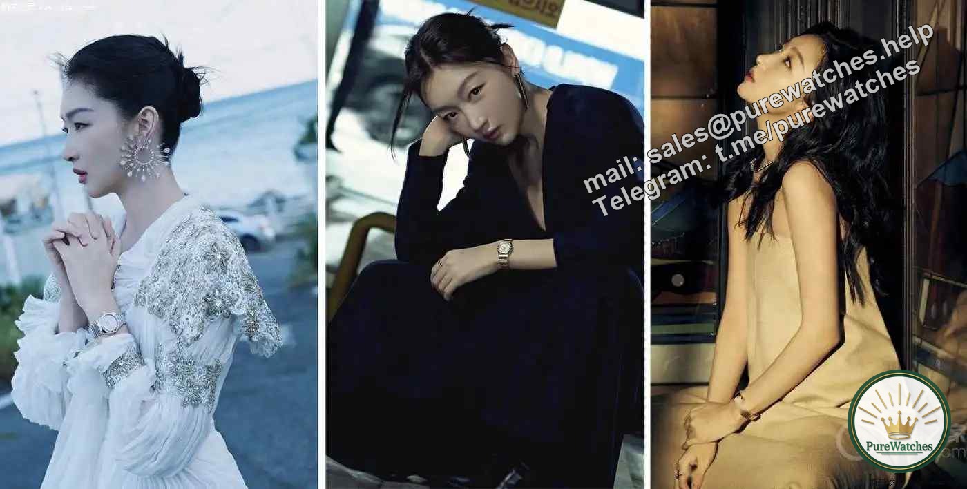 Zhou Dongyu wears the Omega Constellation watch (Zhou Dongyu Busan Film Festival outfit style)