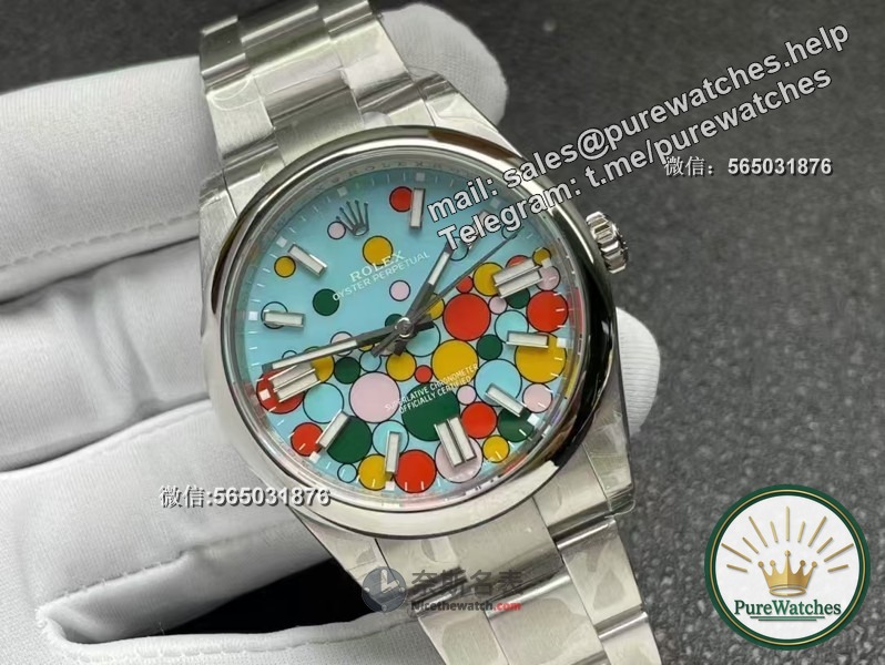 Is the VS factory Rolex Oyster Perpetual Tiffany Blue Bubble face the same version as the original one?