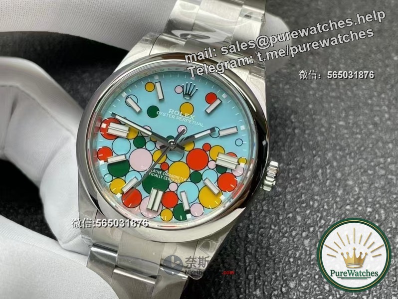Is the VS factory Rolex Oyster Perpetual Tiffany Blue Bubble face the same version as the original one?
