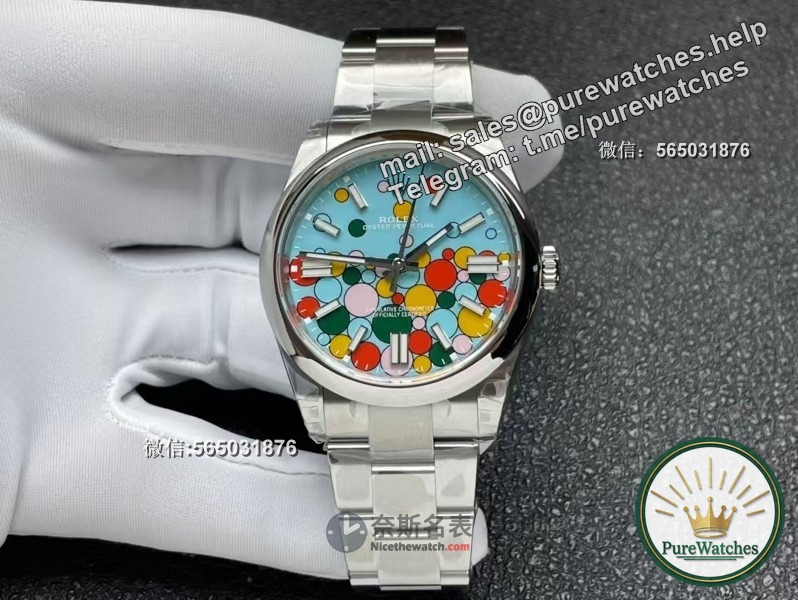 Is the VS factory Rolex Oyster Perpetual Tiffany Blue Bubble face the same version as the original one?
