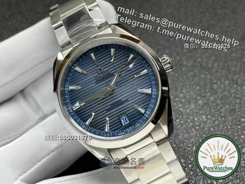 Are the details of the workmanship of the VS factory Omega Seamaster 150m teak ice blue surface good?