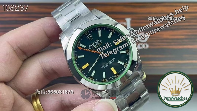 New products from VS Factory are coming! Lightning needle green glass black face Rolex, unique and good-looking