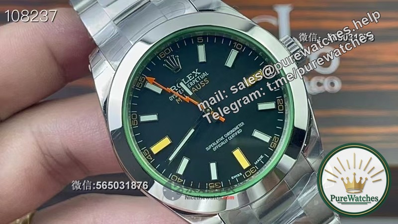New products from VS Factory are coming! Lightning needle green glass black face Rolex, unique and good-looking