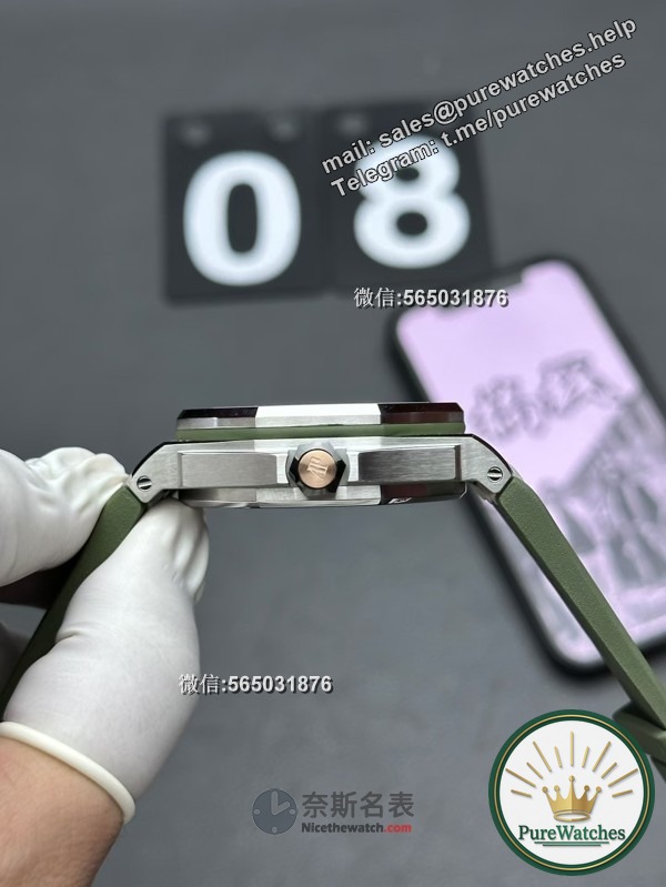 APS Factory Audemars Piguet 15720 Avocado Green Disk Review: Is the 4308 integrated movement stable?