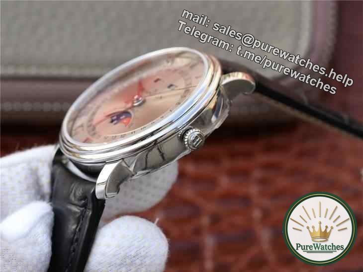 purewatches review: OM Factory V3 version Blancpain 6654 classic series full calendar moon phase watch, details and stability revealed!