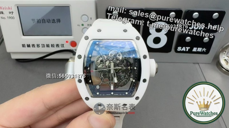 BBR factory Richard RM055 white ceramic all-in-one machine V3 version review: new mold-opening customized movement, greatly improved stability!