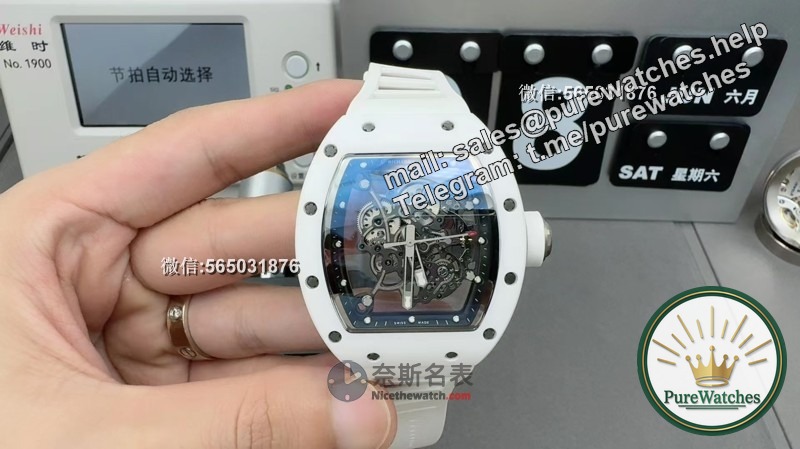 BBR factory Richard RM055 white ceramic all-in-one machine V3 version review: new mold-opening customized movement, greatly improved stability!