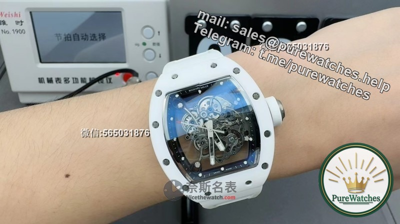 BBR factory Richard RM055 white ceramic all-in-one machine V3 version review: new mold-opening customized movement, greatly improved stability!
