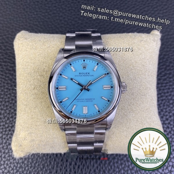 The pinnacle of VS factory reproduction! Rolex 36 Oyster Tiffany Blue Watch Details Revealed