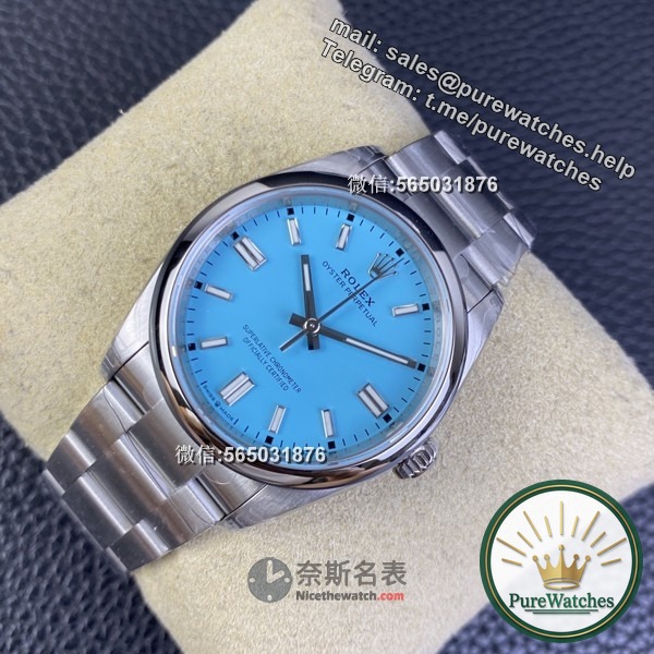 The pinnacle of VS factory reproduction! Rolex 36 Oyster Tiffany Blue Watch Details Revealed