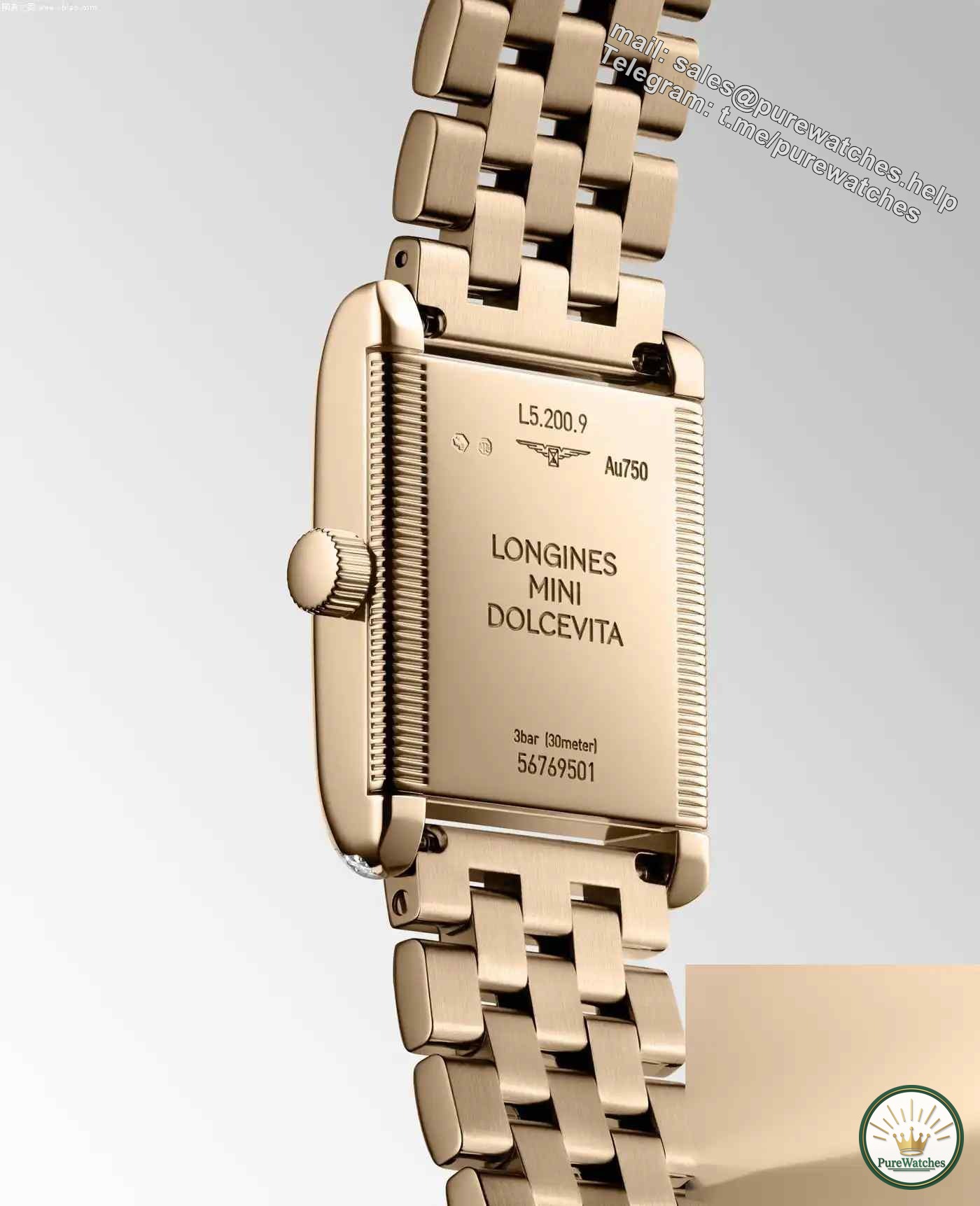 The new Longines Mini Datro Wiener! 18K gold watch is launched