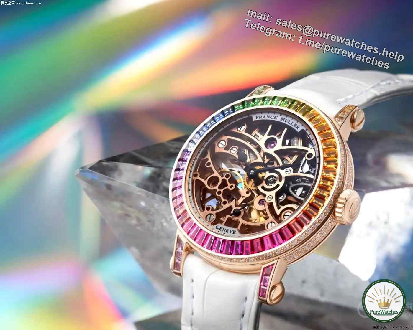 Franck Muller 2024 new product release: Round Skeleton Baguette 31mm watch, the perfect collision of jewelry and watchmaking art